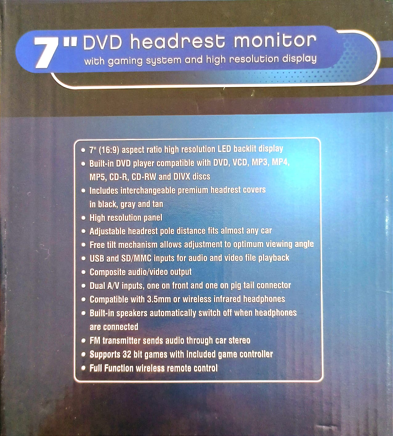 Cabecero DVD 7 Pulgadas