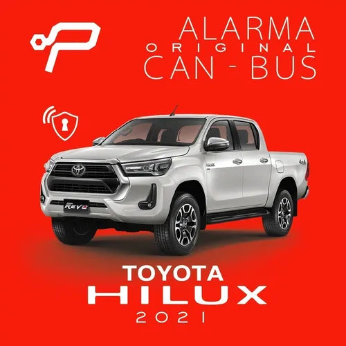 Alarma de seguridad para carros con protocolo can bus con modulo de cierre de espejos y eleva vidrios automatico para Toyota Hilux
