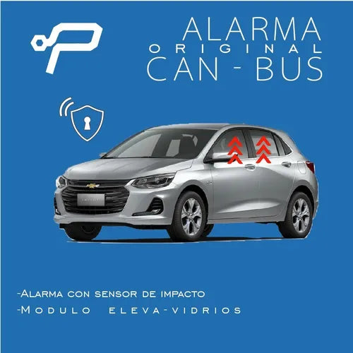 Alarma original can bus para chevrolet onix turbo, maneja modulo elevavidrios, sensor de impacto. Ideal para carros con protocolo canbus
