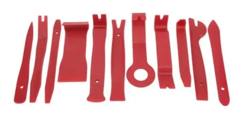 juego de 11 herramientas plásticas par el desmonte de paneles de tablero, puertas, consolas centrales bomper y otras partes de vehículos que son delicadas. 11 piezas Auto coche Radio puerta Clip Panel de ajuste Dash herramientas portátiles de mano removedor de Audio herramienta de palanca accesorios de plástico