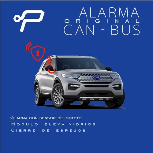 Alarma original can bus con sensor de impacto, modulo elevavidrios y cierre de espejos