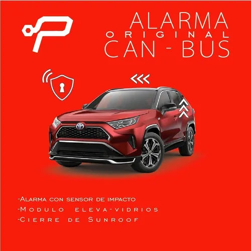 Modulo de alarma de seguridad vehicular can bus creado por tus autopartes para carros con modulo eleva vidrios y sistema vibroshock