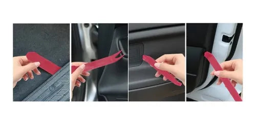 juego de 11 herramientas plásticas par el desmonte de paneles de tablero, puertas, consolas centrales bomper y otras partes de vehículos que son delicadas. 11 piezas Auto coche Radio puerta Clip Panel de ajuste Dash herramientas portátiles de mano removedor de Audio herramienta de palanca accesorios de plástico