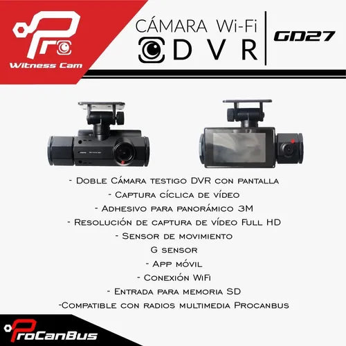 Camara DVR o dash cam para carros, distribuida por tus autopartes